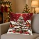 thumbnail image 5 of Fundas de almohada navideñas de 45x45 cm (17,7x17,7 pulgadas), fundas decorativas con tela suave y cremallera oculta para decoración del hogar. Funda de almohada de algodón., 5 of 6