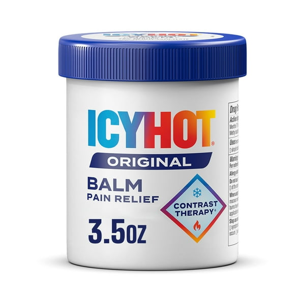 Icy Hot Original Pain Relief Balm, Fast-Acting Pain Relief With Menthol 7.6% and Methyl Salicylate 29%, Ice and Heat Contrast Therapy for Backaches, Joints, Muscle Strains and Arthritis, 3.5 oz