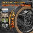 thumbnail image 4 of Electric Bike For Adults, 1500W Peak Fast Ebike, 20" Fat Tire 90-Mile Max Range Mountain Electric Bicycles, 28 MPH 48V Removable Battery, 7-Speed（UL2849), 4 of 9