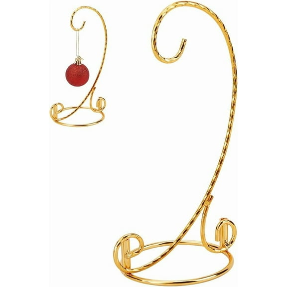 Ornament Display Stand 7.5 Inch Golden Ornaments Holder Twisted Ornament Display Stand Balls Hanger Rack Air Plant Terrarium Holder DIY