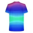 thumbnail image 4 of Wyobmus Mens Summer Striped Tops Casual Color Blocked Tshirt Short Sleeve Round Neck Workout Gym Tee Shirts M-3X A-Blue, 4 of 5