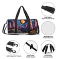 thumbnail image 4 of Pofeuu Fantasy Cosmic Landscape Print Travel Duffel Bag,Sports Tote Gym Bag,Shoulder Weekender Overnight Bag for Women Gym Bag, 4 of 6