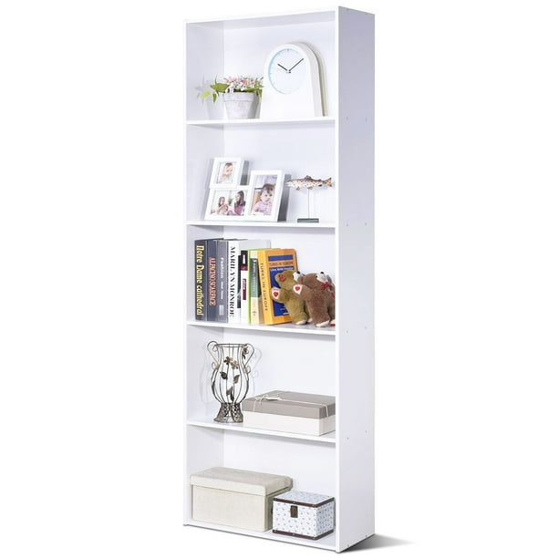 Costway 5Shelf Storage Bookcase Modern MultiFunctional Display
