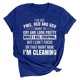 thumbnail image 1 of Camiseta de manga corta con estampado de letras y cuello redondo suelto a la moda de verano para mujer Pompotops  hkajfhjk470676, 1 of 6