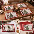 thumbnail image 4 of Dmlowu Christmas Placemats Set of 4, Heat-Resistant Washable Rectangular Table Mats, Christmas Table Decorations for Xmas Dining Home Kitchen Decor, 4 of 8