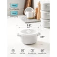 thumbnail image 2 of 28 oz Ceramic Soup Bowls with Handles & Silicone Lids, Microwave & Oven Safe, Leak-Proof Set of 4, 2 of 6