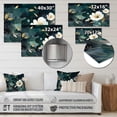 thumbnail image 4 of Designart "Chaotic Beauty in White and Teal Plants I" Palms & Palm Trees Metal Wall Art Prints, 4 of 5