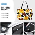 thumbnail image 3 of Balery Sunflower Cow Beach Travel Bag - Water-Resistant, Large Capacity Lightweight Tote with 7 Pockets for Women and Men - Perfect for Beach, Pool, Gym, and Travel, 3 of 7