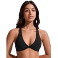 thumbnail image 4 of CRZ YOGA Womens V Neck Bikini Tops Twist Front Triangle Sexy Bathing Suit Criss Cross Back Swimsuit Padded, 4 of 6