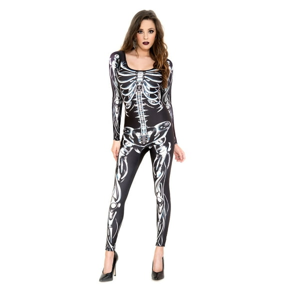 3D Skeleton long sleeve bodysuit 70975-ML