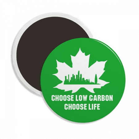 

Green Homes Civilized People Round Ceracs Fridge Magnet Keepsake Decoration