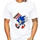 thumbnail image 5 of Camiseta clásica S-Sonic The Cool H-Hedgehog para hombre y mujer, ropa combinada para parejas, cuello de manga corta, moda de algodón, 5 of 5