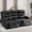 Black, variant on 2 Seater Reclining Sofa, Loveseat Recliner Sofa Set, Home Theater Seating of Anti-Scratch Leather Black 2 Seater Loveseat)