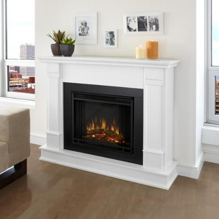 Real Flame Silverton White Electric 48 Inch Fireplace