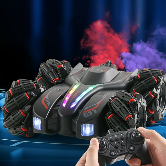 Viflosae RC Cars for 4-12 Year Old Boy Remote Control Car Double Spray Remote Control Stunt Drift Car Four-wheel Drive Power With Light Music Double-sided Car Children's Toys