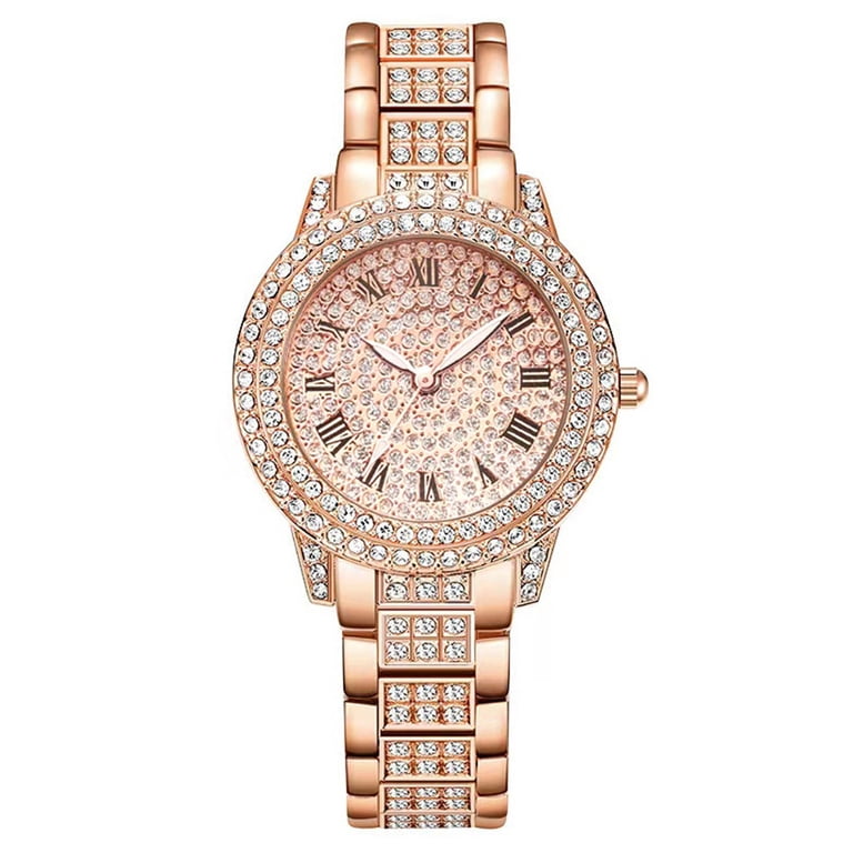Gorgeous Rose Gold Rhinestone Watch SKMEI Watches for Women Analog Quartz Waterproof Wristwatch  main image 3