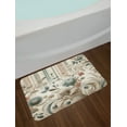 thumbnail image 2 of Ambesonne Vintage Bath Mat, Soft Color Floral Nostalgia, 30.2" x 20", Eggshell Pale Slate Blue, 2 of 3