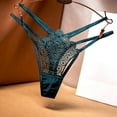 thumbnail image 2 of Clearance Cqxid525 Women's Thongs Women Underwear Thongs Lace Bikini Panties G String Thong Stretch Ladie Brief Thong Ladies Panties Green, 2 of 3
