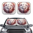 thumbnail image 2 of Vsdgher Pare-Soleil de Pare-Brise de Voiture à Imprimé Couple de Chats Blancs et Rouges, Pare-Soleil Réfléchissant Pare-Soleil de Fenêtre Pare-Soleil Protecteur Adapté aux Voitures, Camions, VUS-Petit, 2 of 6