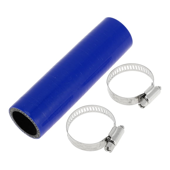 Unique Bargains 1 Set 28mm/1.1" ID 127mm/5" Length 0 Degree Blue Black Car Silicone Hose with Clamps Coolant Hose Universal