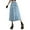 BU1, variant on Letdown Women's High Waist Long Denim Skirt Fall Soft A-Line Jean Ruffle Swing Maxi Skirts Casual Summer Wash Tiered Jean Skirt with Lace Up