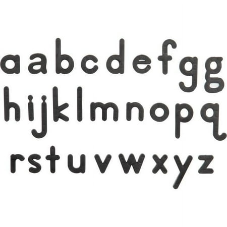 UPC: 0192407070486 | EZRead Black Plastic Magnetic Letters – Lowercase – 80 letters