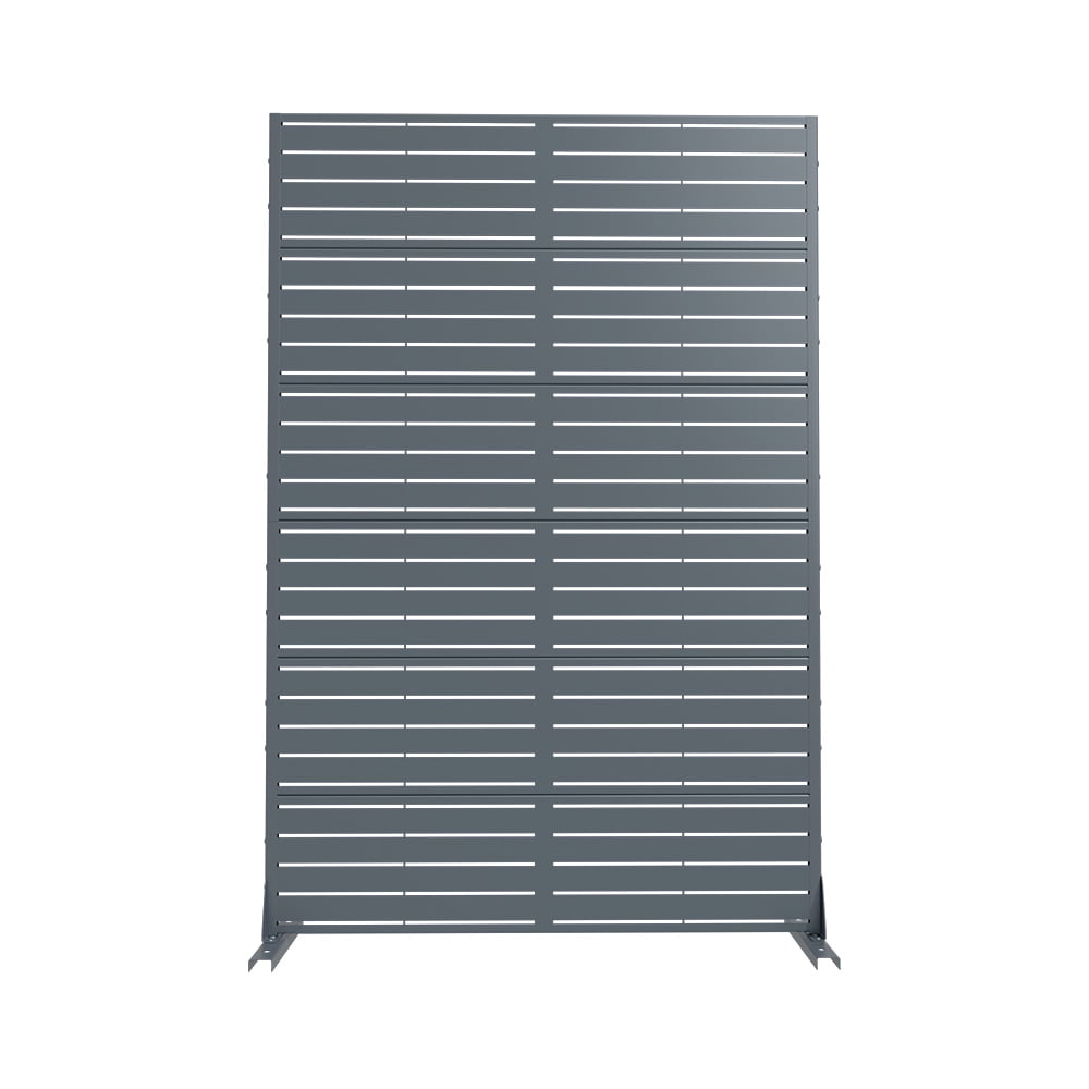 Privacy Metal Screen Fence Panel Horizontal Stripe Pattern
