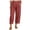 01Wine, variant on pbnbp Women's Plus Size Pants Cotton Linen High Waist Solid Button with Pockets Straight Leg Pants, Capri Pants for Women