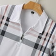 thumbnail image 5 of CONZONE Men's Polo Shirt Short Sleeve Casual Polo Shirt for Men Plaid Breathable Slim Fit Cozy Summer Golf Shirts, 5 of 9