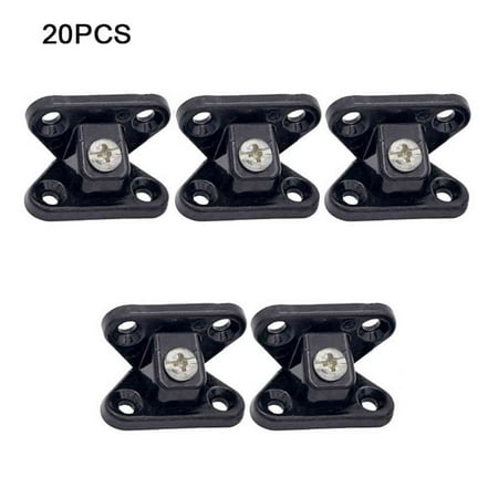 

20Pcs Hardware 90 Degree Removable Furniture Right Angle Holder Corner Code L Shape Bracket Support Connector BLACK