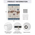 thumbnail image 2 of 4th of July RV Awning Sun Shade Screen 9'X7' Patriotic Stars USA Flag Mesh Sunscreen Berry Rustic Wood Grain Awning Shade Screen with Zipper UV Blocker Completed Kits for RV Motorhome Camper, 2 of 7