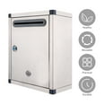 thumbnail image 3 of NUOLUX Box Mailbox Wall Drop Suggestion Metal Post Raffle Donationletter Advice Mountlock Mail Storage Locking Secured Postbox, 3 of 6