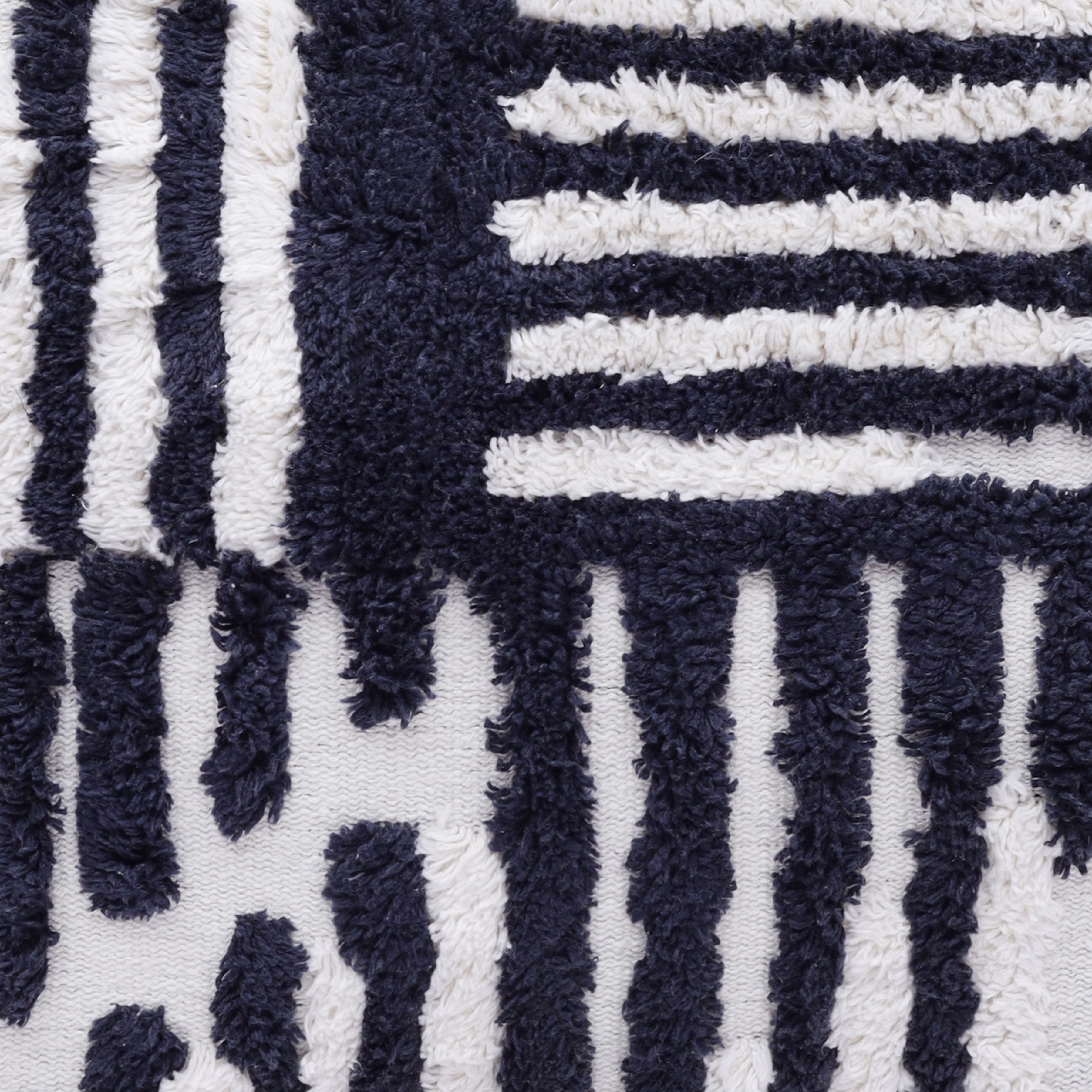 Harlow Hill Stacy Garcia 22" x 22" Navy/white Geometric Cotton Adult Decorative Throw Pillow Cover