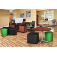 thumbnail image 4 of Regency Upholstered Soft Jean Plush Square Ottoman - Black, 4 of 4