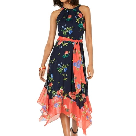 Womens Dress Petite A-Line Handkerchief Hem 12P