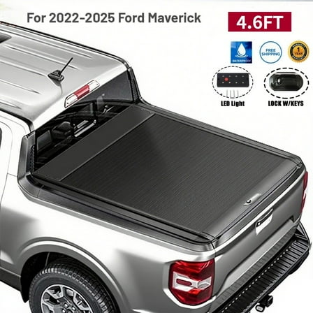 4.6FT Truck Tonneau Bed Cover Retractable For Ford Maverick 2022 2023 2024 2025