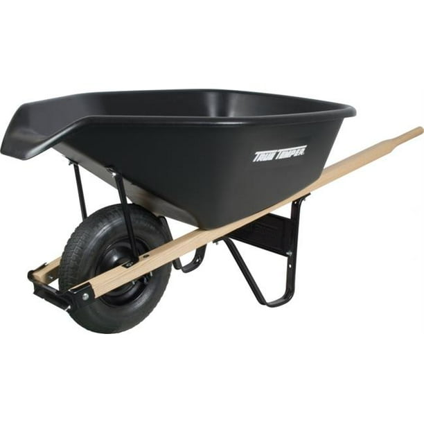 Ames CP6PS 6 Cubic Feet Black Poly Wheelbarrow