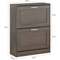 thumbnail image 2 of Shoe Storage Cabinet Entryway, Slim Shoe Rack Freestanding, Narrow Shoe Organizer 2 Flip-Drawers for Front Door Entrance Hallway, 2 of 8