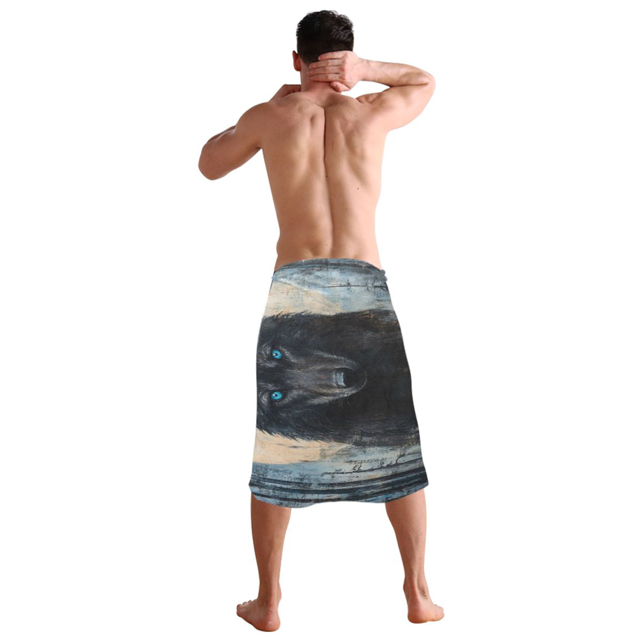 Qxltty Dark Forest Wolf King Extra Large Bath Towel 32"x64" Super Soft Highly Absorbent Quick Dry Shower Towel for Hotel Bathroom Guest Spa Gym