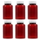 thumbnail image 1 of Portable and Practical Empty Pills Bottles with Caps for Storage Amber PET Material 6 Pcs, 1 of 5