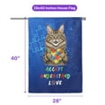 thumbnail image 5 of Autism Awareness Maine Coon Accept Understand Love House Flag 28x40in Double Sided Cat Lover Kitten Owner Gifts Outdoor Decor - 12003, 5 of 5