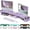 Purple, variant on Dual Monitor Stand Riser, Desk Organizer With Drawer and 2 Pen Holders,Desk Organizers and Accessories, Pink Office Supplies (Pink)