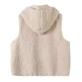 thumbnail image 3 of ‌‌FDGIU Women's Polar Fleece Vest - Lightweight Zip Up Sleeveless Jacket, Casual Oversized Winter Top, 3 of 6