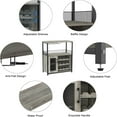 thumbnail image 5 of Wine Bar Cabinet with Detachable Wine Rack, Small Sideboard and Buffet Cabinet with Mesh Door, 5 of 6