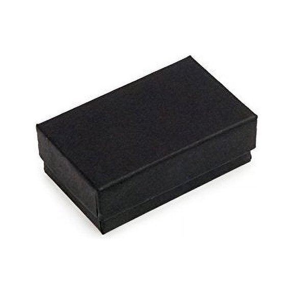 Matte Black Cotton Filled Jewelry Box #B21 (Case of 100)