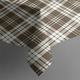 thumbnail image 3 of Brown and White Checkerboard Checkered Pattern Rectangle Tablecloth 60"x84",Waterproof Polyester Rectangle Table Cloth, Wipeable Spillproof Polyester Tablecloth for Dining, Camping, Indoor and Outdoor, 3 of 5