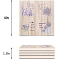 thumbnail image 3 of FMSHPON Lavender Live a Colourful Llife Set of 8 Coaster for Drinks, Absorbent Ceramic Stone Coasters Cup Mat with Cork Base for Home Kitchen Room Coffee Table Bar Decor, 3 of 4