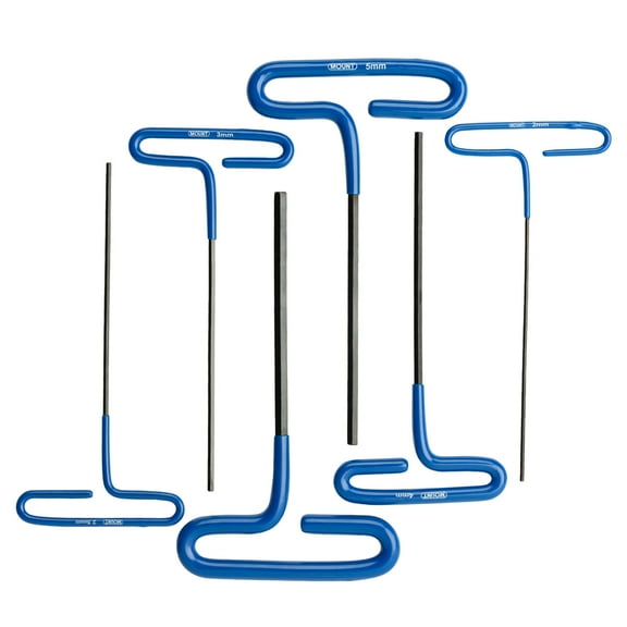 Mount 6PCS Cushion Grip T-Handle Hex Key Allen Wrench Set, Metric