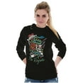 thumbnail image 4 of No Regrets Skull Snake Rose Tattoo Plus Size Long Sleeve Graphic Tee Shirt Brisco Brands 2X, 4 of 5