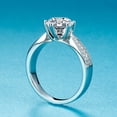 thumbnail image 4 of Anillo de boda sin fondo con diamantes de imitación de moissanita de 8 mm y 2 quilates para mujer, anillo de corona cerrada para novia, 4 of 5